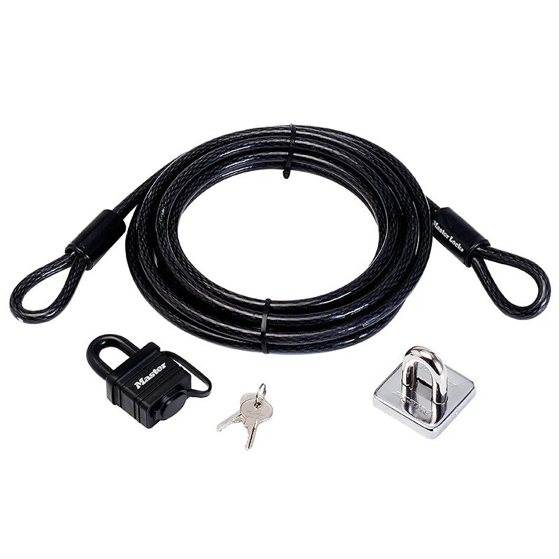 Master Lock Garden Security Kit with Lock Anchor & Cable 4.5m - 8271EURDAT