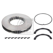 Febi 2 x Internally Vented Front Brake Discs 104672