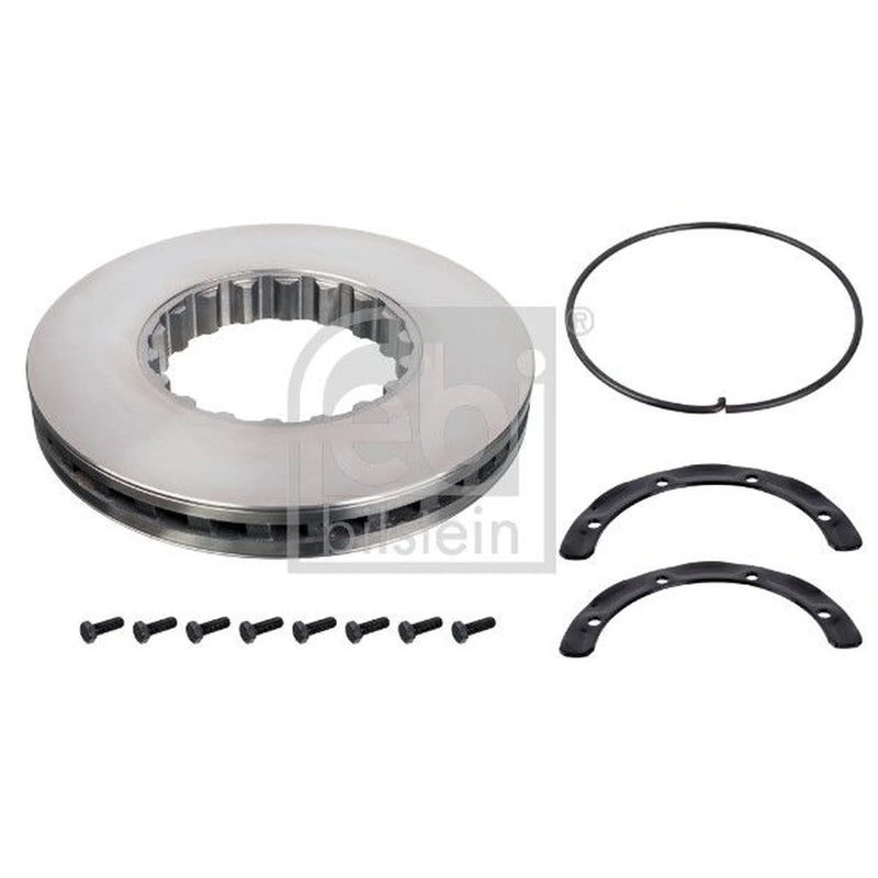 Febi 2 x Internally Vented Front Brake Discs 104672