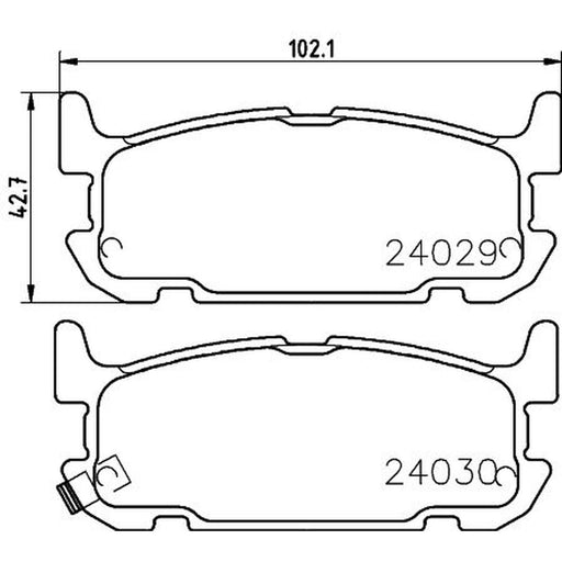 DON Rear Brake Pad Set PCP1950