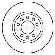 Borg & Beck 2 x Vented Front Brake Discs BBD4697