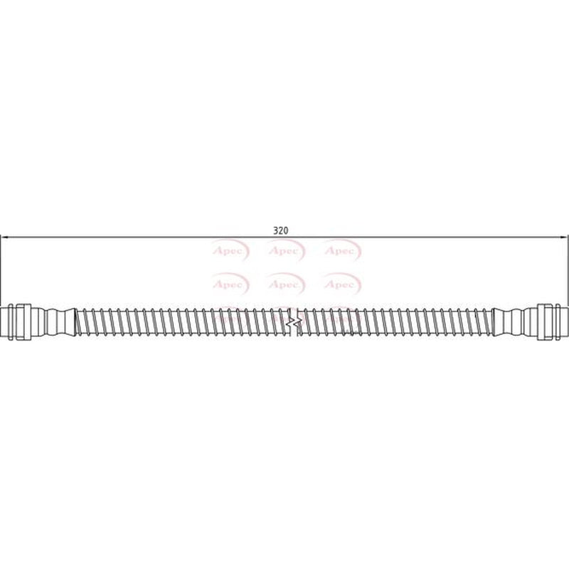 Apec Brake Hydraulic Hose Line Front HOS4165