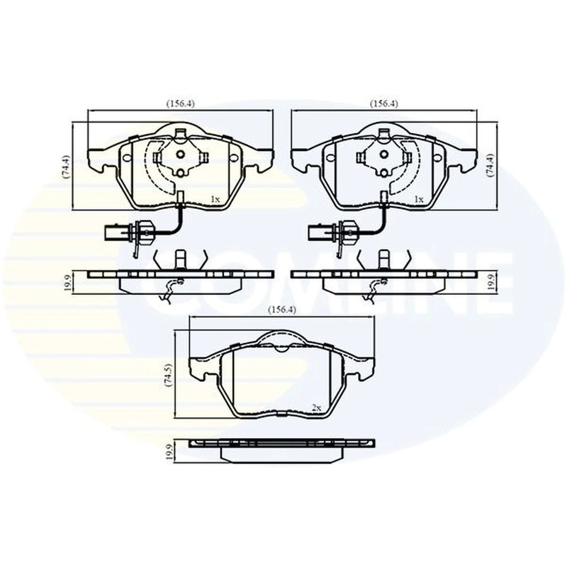 Comline Front Brake Pad Set CBP11025