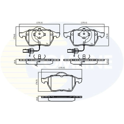 Comline Front Brake Pad Set CBP11025