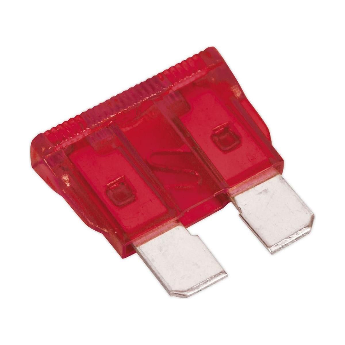 Sealey Automotive Standard Blade Fuse 10A Pack of 50 SBF1050 Sealey  - Town Parts