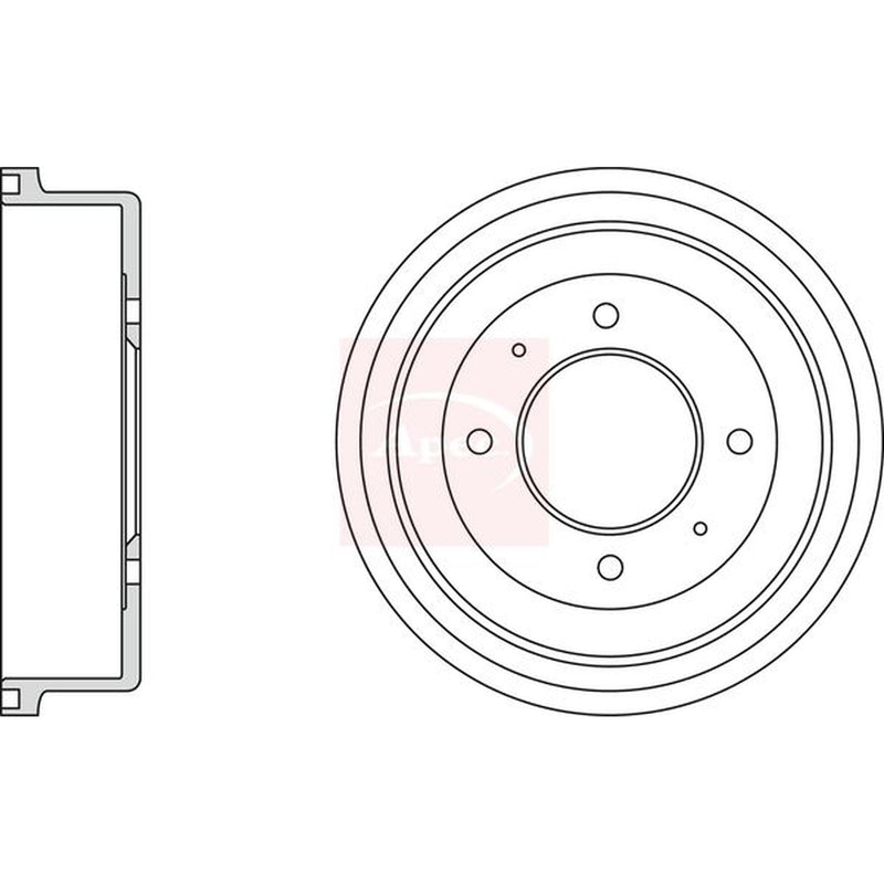 Apec Brake Drum Assembly Rear DRM9981