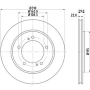DON 2 x Front Brake Discs PCD18952