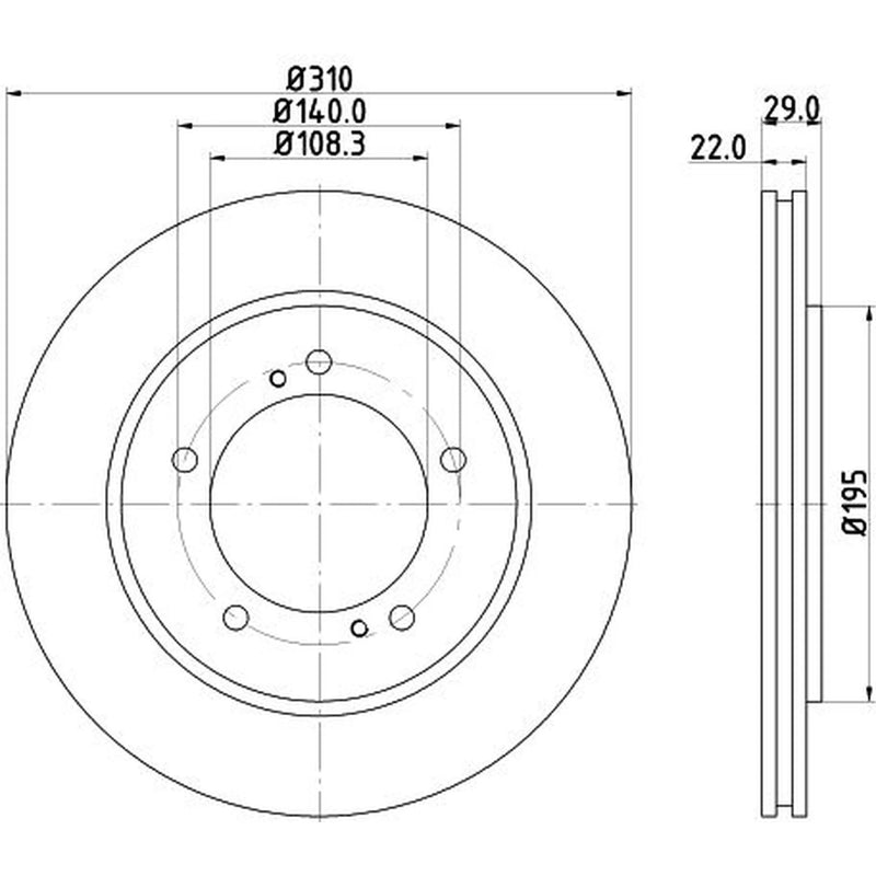DON 2 x Front Brake Discs PCD18952