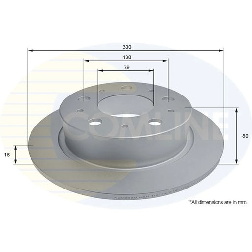 Comline 2 x Solid Rear Brake Discs ADC2835