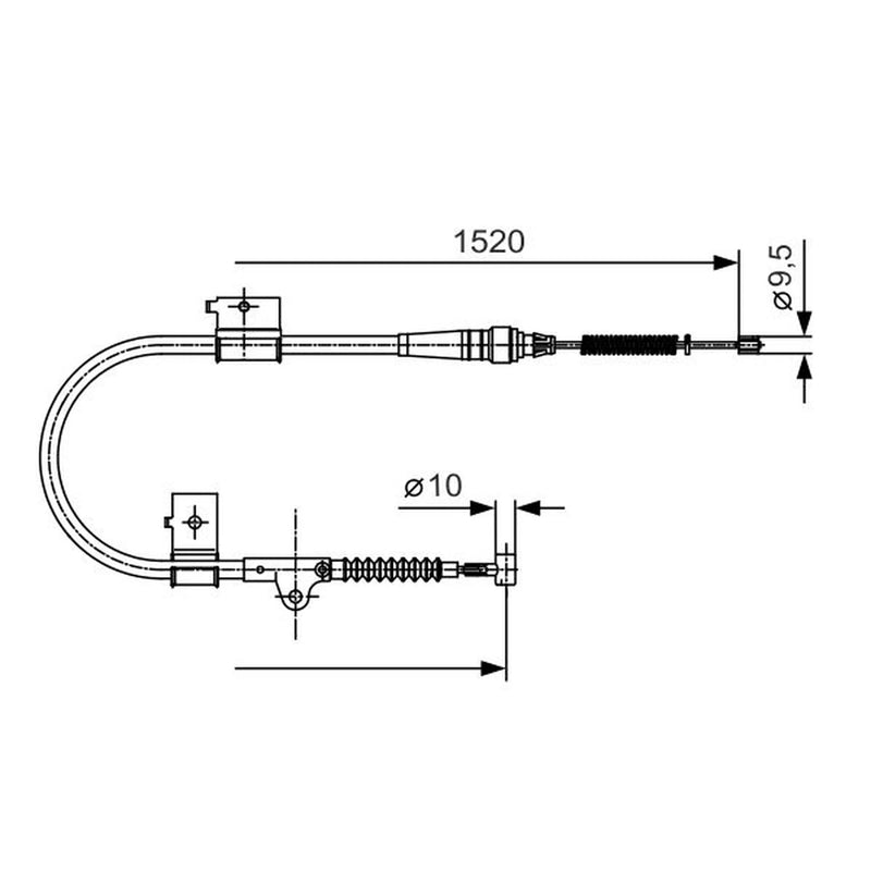 Bosch Handbrake Cable Right Rear 1 987 482 051
