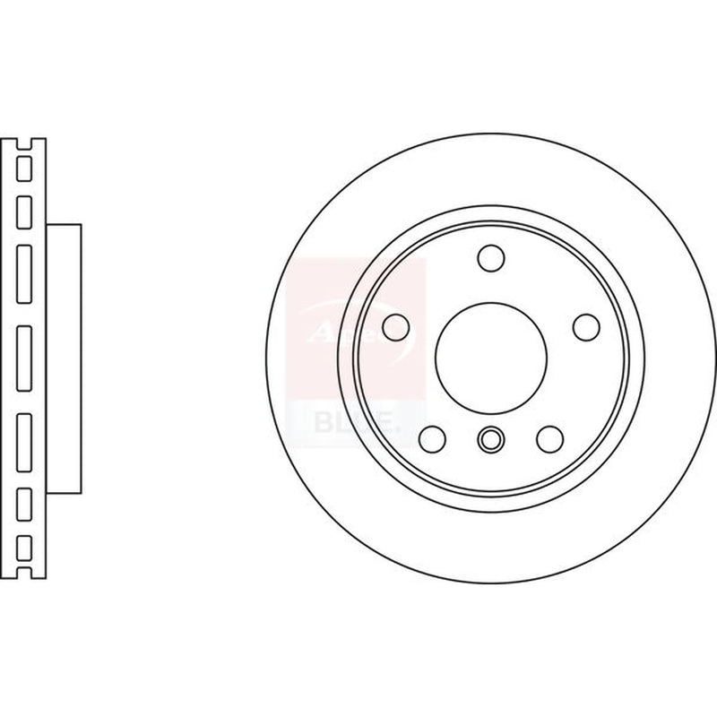 Apec 2 x Vented Front Brake Discs SDK6977