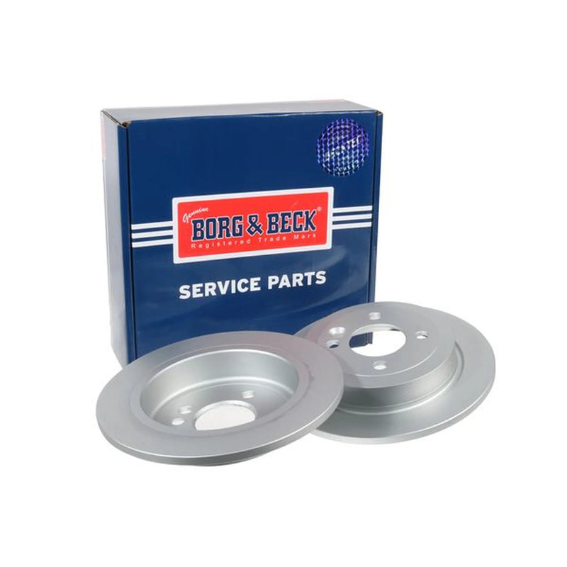 Borg & Beck 2 x Solid Rear Brake Discs BBD4257