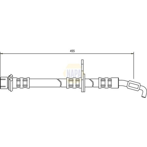 NAPA Brake Hydraulic Hose Line Front Right NBH1326