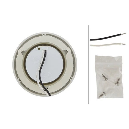 Hella Courtesy Lamp Rnd White MD24 Wh Rim 2XT 2XT 980 501-042 2XT 980 501-042