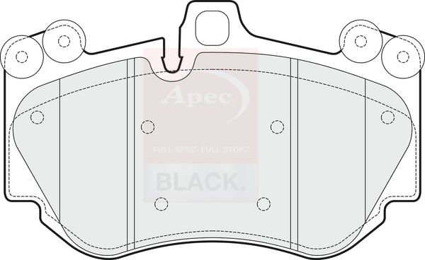 APEC Black Front Brake Pad Set