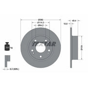 Textar 2 x Solid Rear Brake Discs 92144603