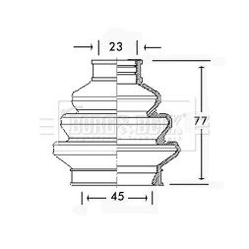 Borg & Beck Drive Shaft Bellow Kit Rear Left BCB2309