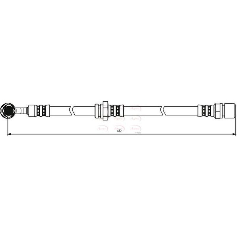 Apec Brake Hydraulic Hose Line Front Left HOS3817