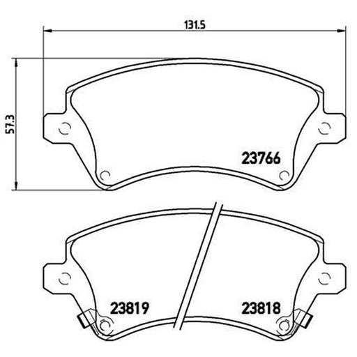 Brembo 4 x Front Brake Pad Set P83064