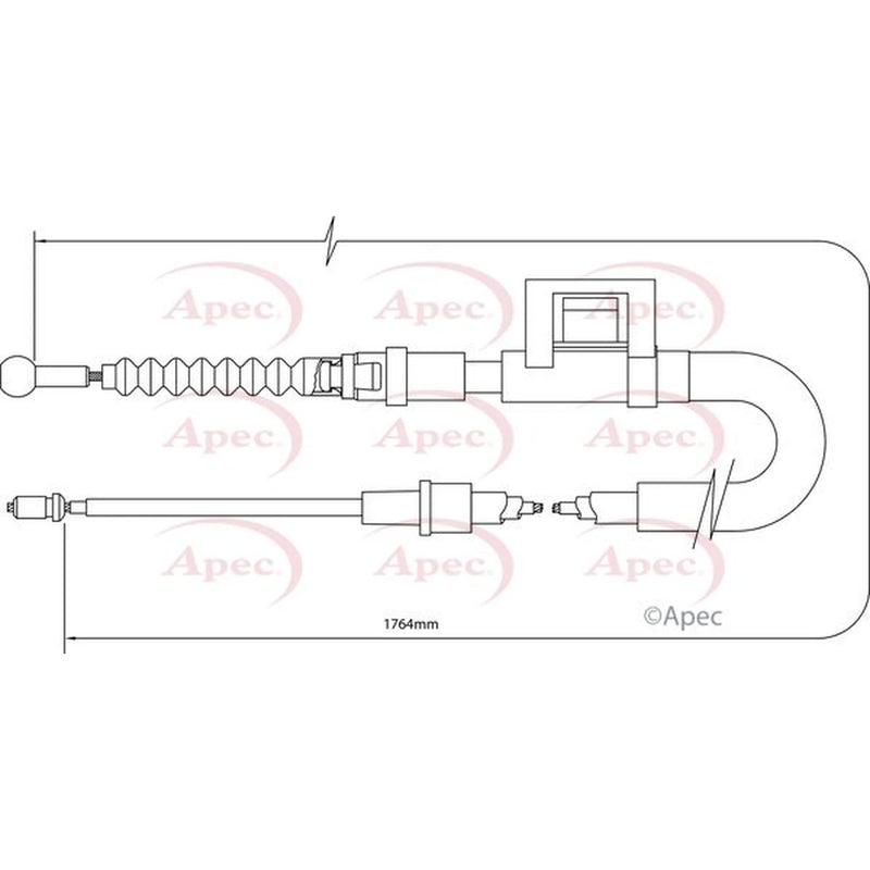 Apec Handbrake Cable Left Rear CAB1408