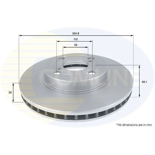 Comline 2 x Front Brake Discs ADC01117V