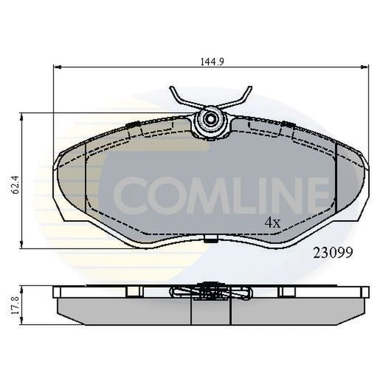 Comline 4 x Front Brake Pad Set CBP01127