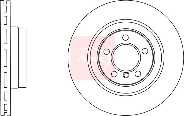 Apec 2 x Brake Disc Set Vented