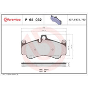 Brembo 4 x Parking Front Brake Pads P65032