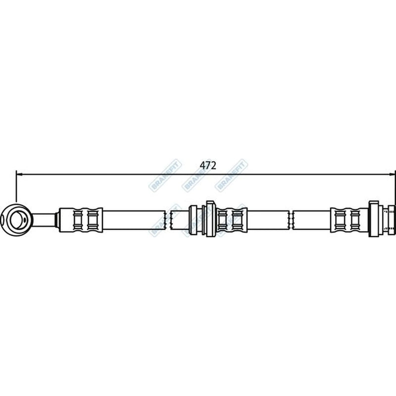 Apec Brake Hydraulic Hose Line Front BHO4094