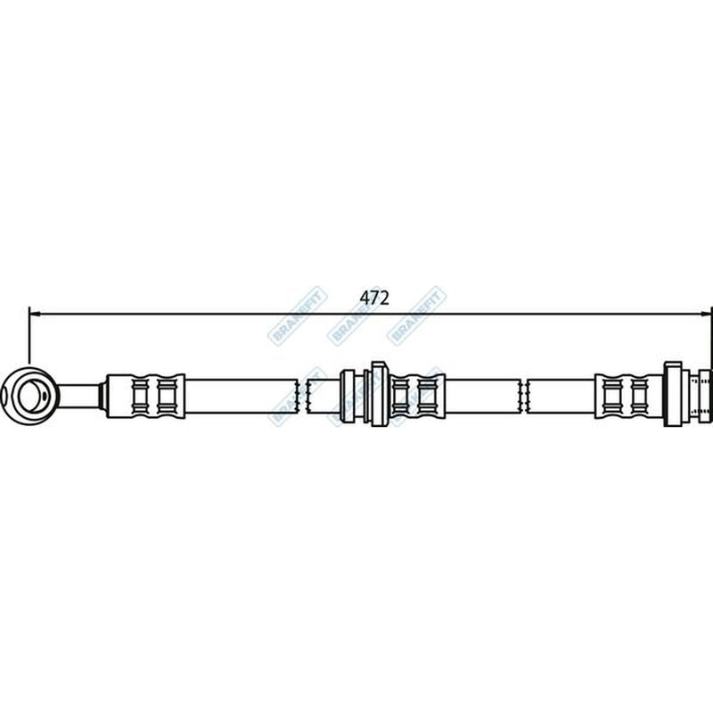 Apec Brake Hydraulic Hose Line Front BHO4094
