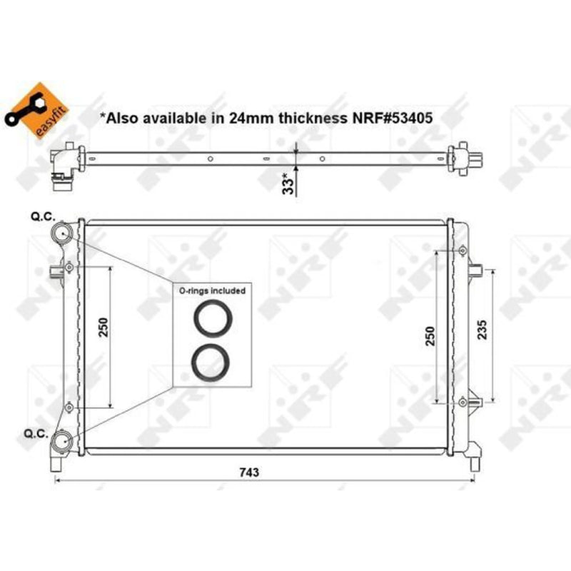 NRF Engine Radiator 56153