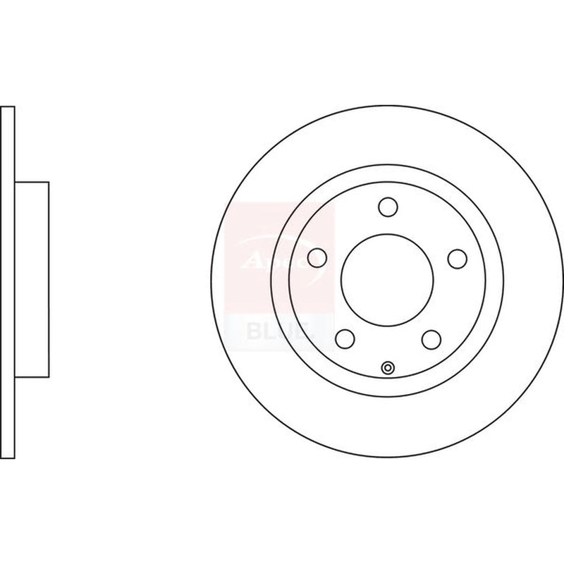 Apec 2 x Solid Rear Brake Discs SDK6771