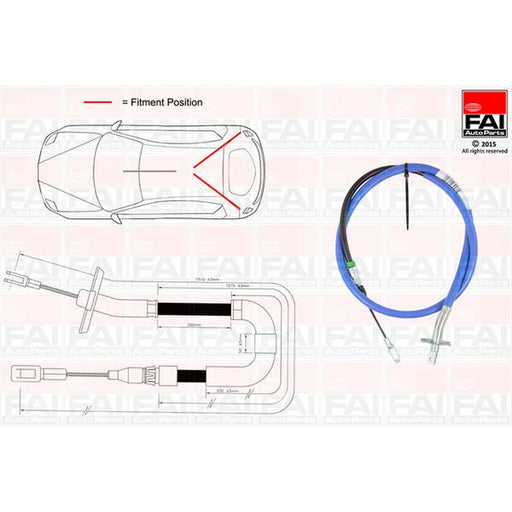 FAI Handbrake Cable Left Rear FBC0164