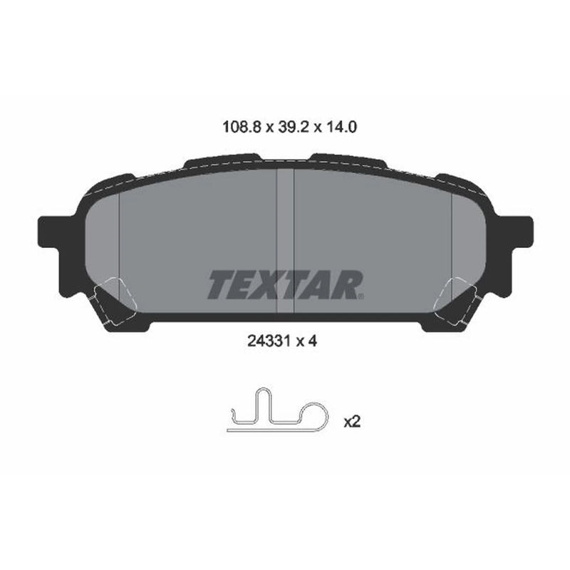 Textar Rear Brake Pad Set 2433101