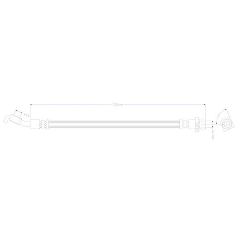 Juratek Brake Hydraulic Hose Line Rear Right JBH1404R