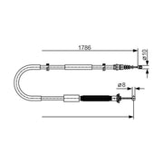 Bosch Handbrake Cable Left Rear 1 987 477 910