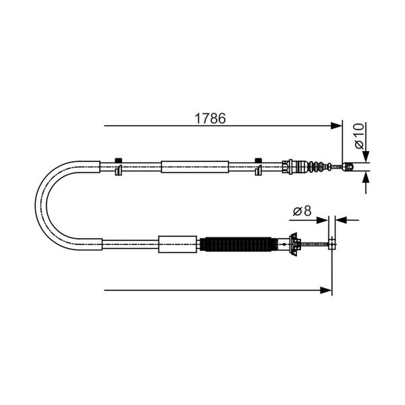 Bosch Handbrake Cable Left Rear 1 987 477 910