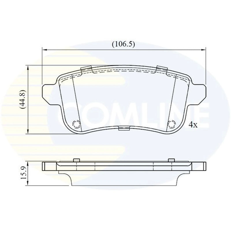 Comline 4 x Rear Brake Pad Set CBP02776