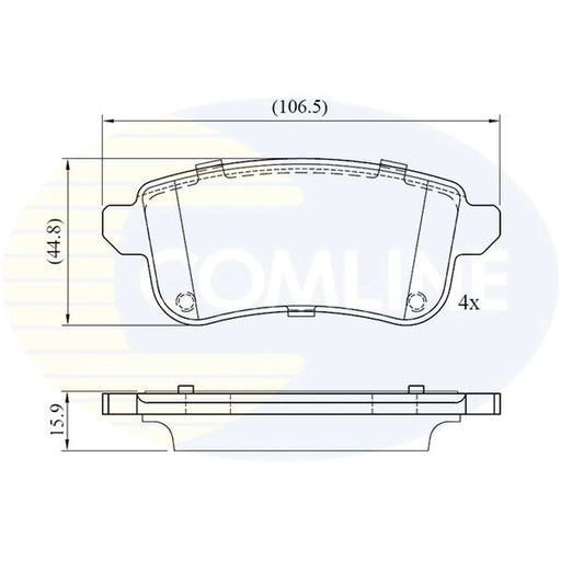 Comline 4 x Rear Brake Pad Set CBP02776