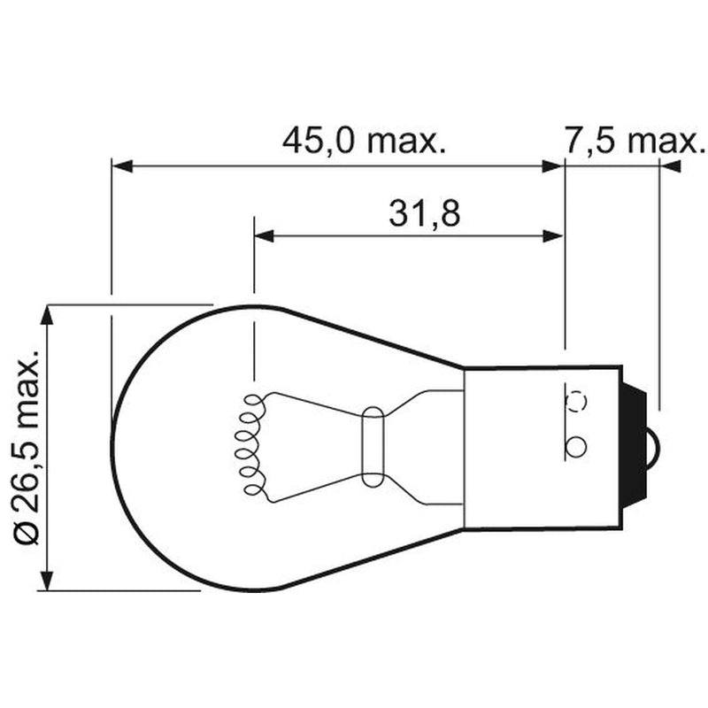 Valeo 2 x Indicator Turn Signal Bulb BAU15s 12V 21W 032103