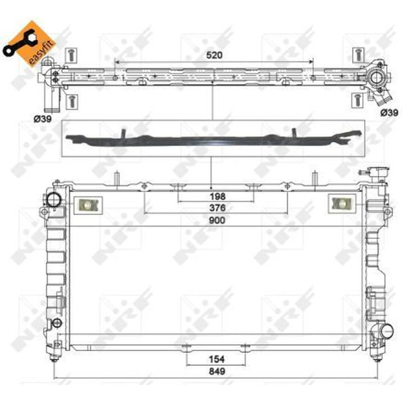 NRF Engine Radiator 58264