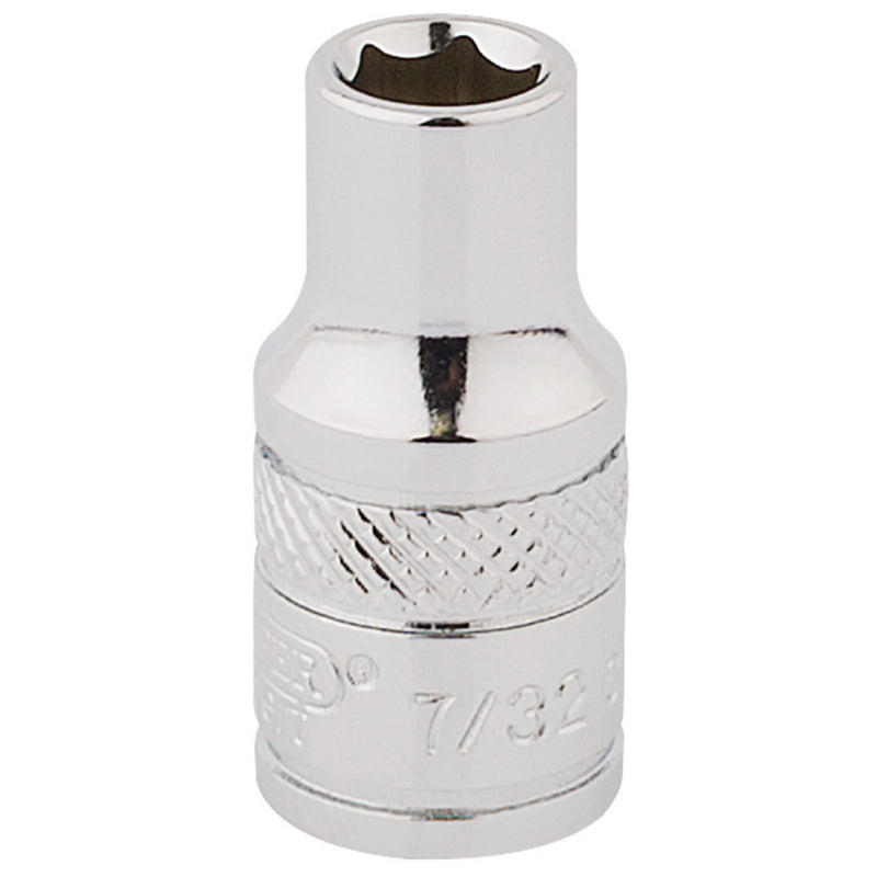 Draper Expert Socket 1/4" Sq. Dr. 7/32" 6 Point