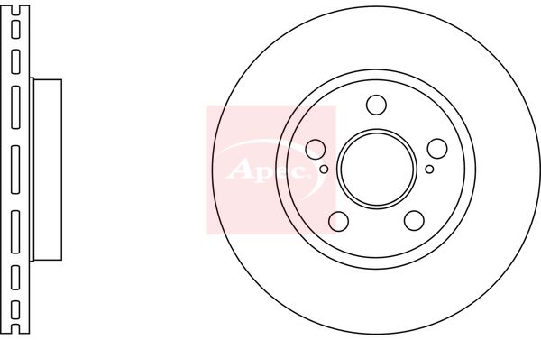Apec 2 x Brake Disc Set Vented