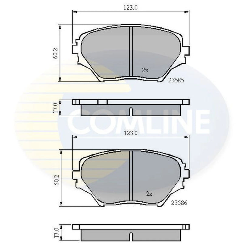 Comline 4 x Front Brake Pad Set CBP0944