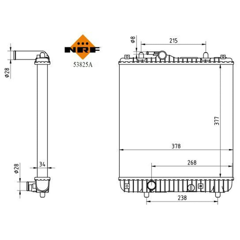 NRF Engine Radiator 53825A