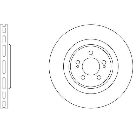 Apec Brake Disc Front Fits Renault Clio Apec  - Town Parts