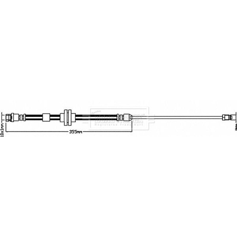 Borg & Beck Brake Hydraulic Hose Line Rear BBH8661