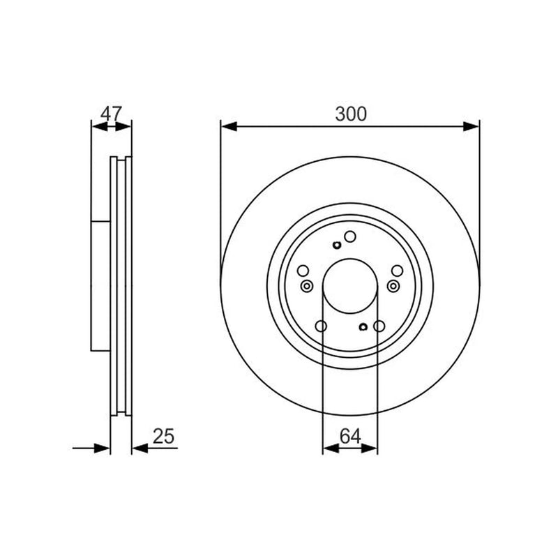 Bosch 2 x Vented Front Brake Discs 0 986 479 R24