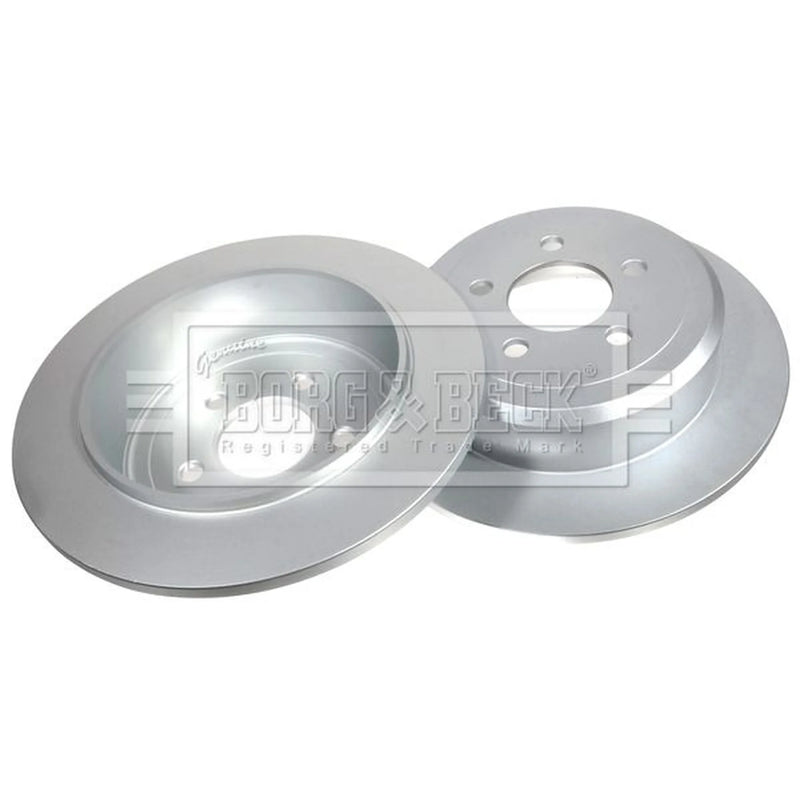 Borg & Beck 2 x Solid Rear Brake Discs BBD4735