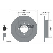 Textar 2 x Solid Rear Brake Discs 92134303